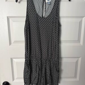 Old Navy Black and White Sleeveless Dress